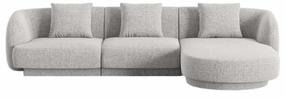 Kampinė sofa Cosmopolitan Design Tulum Eden 17, sidabro sp., dešininė, 156 x 255 cm x 70 cm