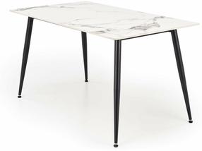 Stalas Emilio, balta sp./juoda sp., 140 cm x 80 cm x 76 cm