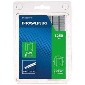 Скобы для степлера Rawlplug, 8 мм x 1.2 мм, 1250 шт.