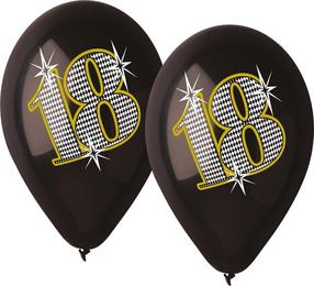 Balonu komplekti ovāls/cipars Gemar Nr. 18, melna krās., 5 gab.