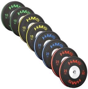 Disku svari HMS Olympic Bumper Plates, 140 kg