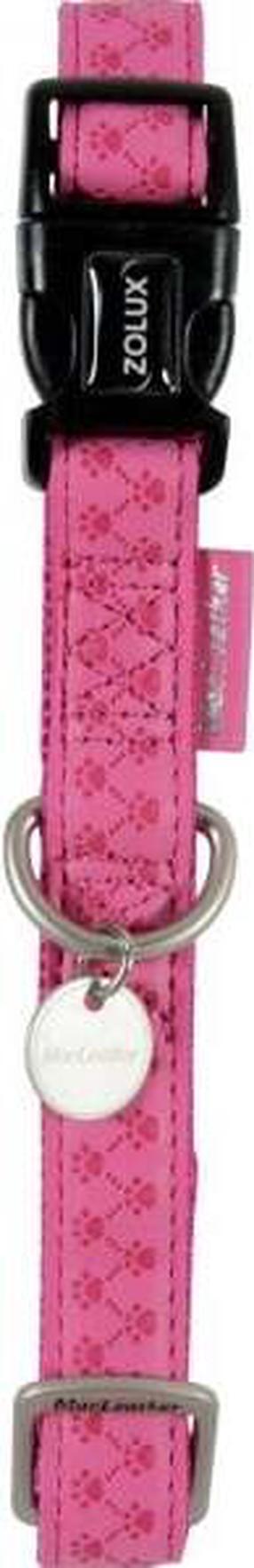 Kaklasiksna suņiem Zolux Mac Leather, fuksīna (magenta) krās., 220 - 320 mm x 10 mm, 22-32