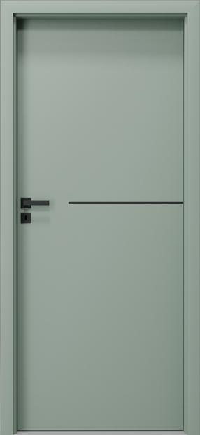 Siseukseleht Domoletti BELGATTO 5, parempoolne, roheline v., 204 x 64.4 x 4 cm