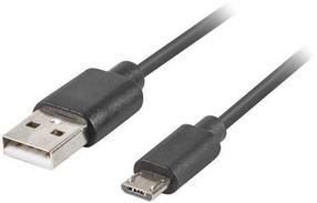 Vads Lanberg USB To Micro - USB USB, Micro USB, 1 m, melna krās.