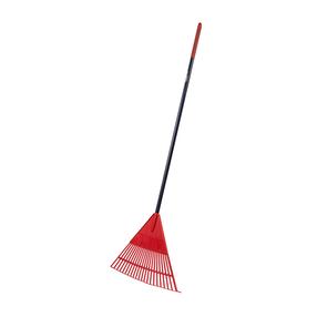 Lapu grābeklis vēdekļa Haushalt Rake 22T, ar kātu, 1620 mm, melna krās./sarkana krās.