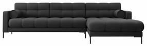 Kampinė sofa Cosmopolitan Design Bali Neve 97, tamsiai pilka sp., dešininė, 185 x 293 cm x 75 cm