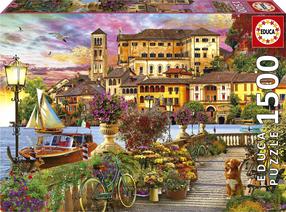 Dėlionė Educa Italian Promenade, 60 cm x 85 cm, 1500 vnt., įvairių spalvų