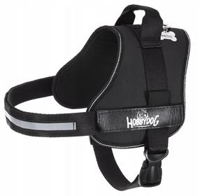 Regulējamas krūšu siksnas Hobbydog Julletta, melna krās., 480 - 600 mm x 130 mm, L