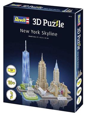 3D dėlionė Revell City Line New York 00142, 22.5 cm x 37.5 cm, 123 vnt., įvairių spalvų