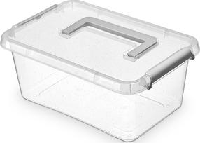 Indelis maistui Orplast NanoBox, 4.5 l, 29 cm x 20 cm, skaidri sp./pilka sp.