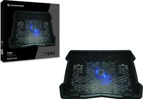 Regulējams dzesēšanas statīvs klēpjdatoram Conceptronic THANA05B, 34 cm x 26.5 cm x 3 cm