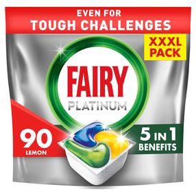 Nõudepesumasina tabletid Fairy Platinum All in One, 90 tk