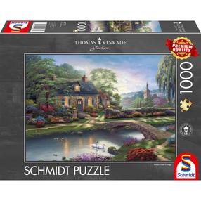 Пазл Schmidt Thomas Kinkade Studios Stoney Creek Cottage 59775, 49.3 см x 69.3 см, 1000 шт., многоцветный