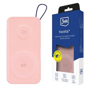 Nešiojamas įkroviklis (Power bank) 3MK Pastelup, 10000 mAh, 22.5 W, rožinė sp.
