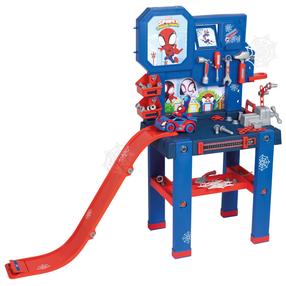 Bērnu darbarīku komplekts, rokdarbnieka galds Smoby Spidey Bricolo Center, zila krās./sarkana krās.