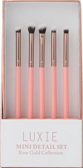 Dekoratīvās kosmētikas otu komplekts, eyeliner Luxie Rose Gold Mini Detail, 5 gab., zelta krās.