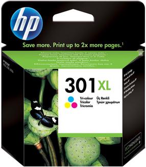 Rašalinio spausdintuvo kasetė HP 301 XL, įvairių spalvų