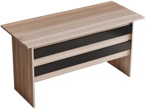 Rašomasis stalas Kalune Design Vario A 956LCS1102, 140 cm x 60 cm, 73.8 cm, ąžuolo sp./juoda sp.