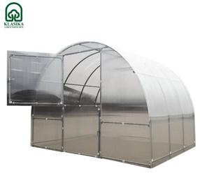 Kasvuhoone Klasika Easy, polükarbonaat, 4 x 3 m, 4 mm, hõbe v.