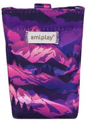 Maišelių šunų ekskrementams dėklas Amiplay, 6 cm x 2 cm rožinė sp.
