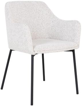Ēdamistabas krēsls House Nordic Melilla 1001215, matēts, balta krās./melna krās., 56 cm x 57 cm x 79.5 cm