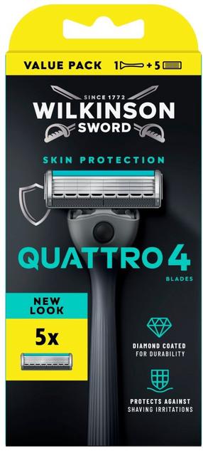 Бритва, набор Wilkinson Sword Quattro 4, 6 шт.