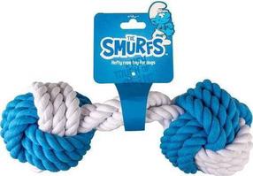 Žaislas šuniui, virvinis Duvo Hefty Smurf Rope, 30 cm, mėlyna sp./balta sp.