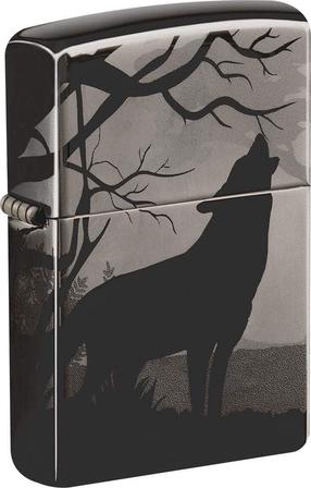 Žiebtuvėlis Zippo Wolves 49188, juoda sp./pilka sp.