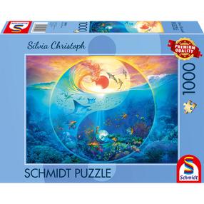 Puzle Schmidt Silvia Christoph Yin & Yang In The Kingdom Of Sea Creatures, 49.3 cm x 69.3 cm, 1000 gab., daudzkrāsaina