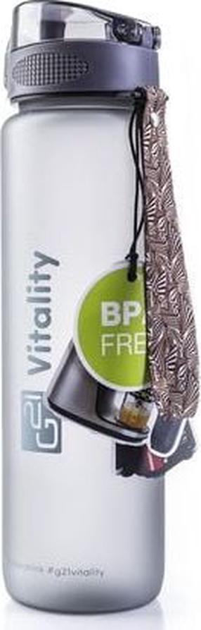 Veepudel G21 Vitality, läbipaistev v./hall v., plastik, 1 l
