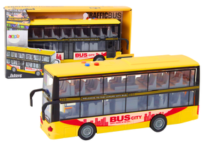 Игрушечный автобус Lean Toys City Traffic, 1:16, желтый цв.