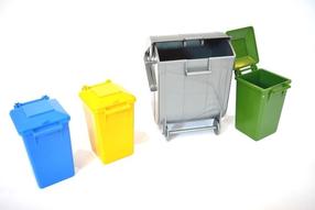 Komplekts Bruder Garbage Can Set 02607, 4 gab., daudzkrāsaina