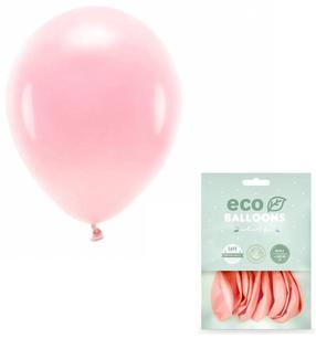 Balons ovāls Party&Deco Eco Pastel, rozā krās., 10 gab.