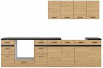 Virtuvės baldų komplektas Junona Line, bernstein oak sp., 3 m