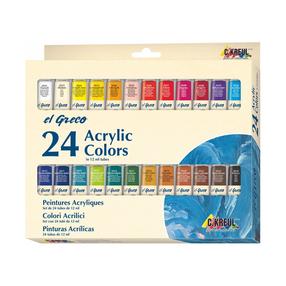 Dažai akriliniai Kreul 28253, 12 ml, 24 sp., 24 vnt.