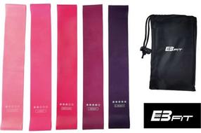 Komplekts EB FIT 5in1 Band Set, 60 cm x 5 cm, melna krās.