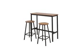 Baro baldų komplektas Kalune Design Mola, juoda sp./ruda sp.