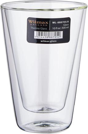 Dvigubo stiklo stiklinė Wilmax, skaidri sp., 0.3 l