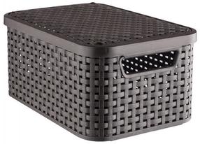 Daiktadėžė su dangčiu Curver, 6 l, ruda sp., 29.1 x 19.8 x 14.2 cm