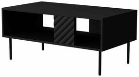Kavos staliukas Cama Meble Lucca, juoda sp., 100 cm x 55 cm x 46 cm