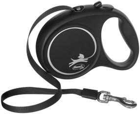 Automatinis pavadėlis Flexi Black Design, juoda sp., M 5m