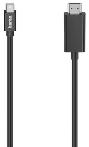 Kabelis Hama Mini DisplayPort - HDMI 4K Mini DisplayPort, HDMI, 1.5 m, melna krās.