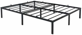 Lova pusantros vietos Akord Furniture Factory, 140 x 190 cm, juoda sp., be čiužinio, su grotelėmis