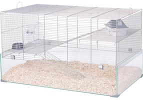 Клеткa для грызунов Zolux Neolife, 79 см x 45 см x 48 см, прозрачный цв./серый цв.