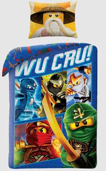Vaikiškas patalynės užvalkalų komplektas Lego Ninjago LEG-612BL, įvairių spalvų, 140 x 200 cm
