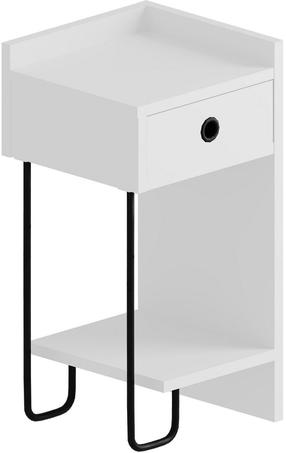 Naktinis staliukas Kalune Design Sirius Right, balta sp., 61 cm x 32 cm x 30 cm
