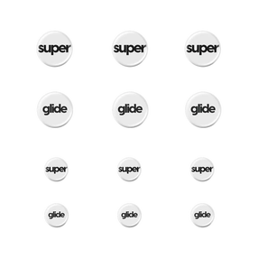 Kompiuterio pelės kojelės Superglide 2 (Type-C) Glass Skates Dots Universal, 12 vnt.