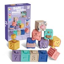 Kaladėlės Soft Building Blocks ABC-5369, 12 vnt.