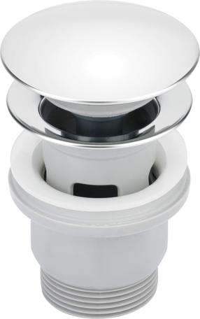 Sifona komplekts ar "click-clack"vāku izlietnei/bidē Deante NHC_010P, 66 mm, click clack funkcija, hroma krās.