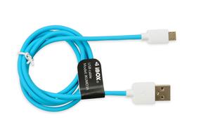 Кабель iBOX IKUMD3A USB, Micro USB, 1 м, синий цв./белый цв.